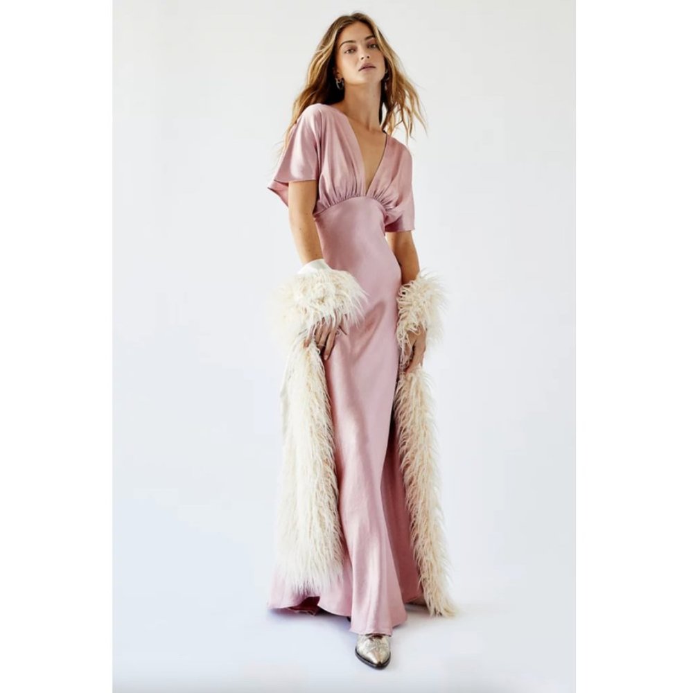NWT Free People Beatrice Maxi Dress in Pink